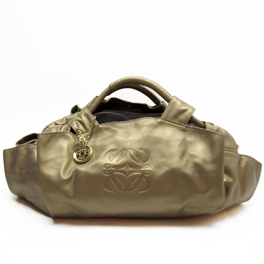 LOEWE ロエベ ハンドバッグ ナッパアイレ レザー ゴールド系 LOEWE ロエベ ハンドバッグ ナッパアイレ レザー ゴールド系