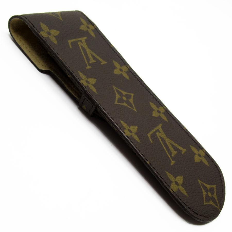 LOUIS VUITTON ペンケース ブラウン レザー モノグラム LOUIS VUITTON ルイ ヴィトン ペンケース モノグラムグラセ