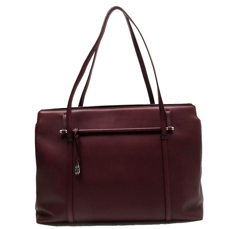 【美品】カルティエ ショルダーバッグ 本革 レザー ボルドー y2k Cartier（カルティエ） ショルダーバッグ レザー ボルドー : ブランド