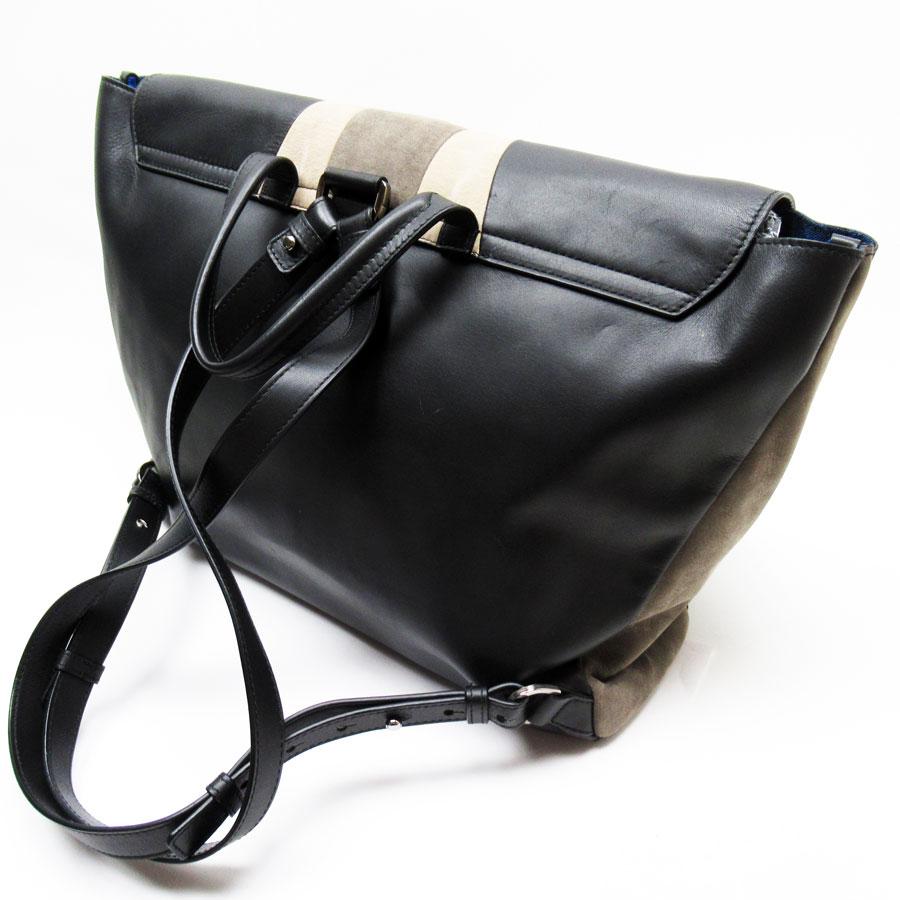 FURLA フルラ Furla リュック レザー/スエード ブラック×ブラウン系  