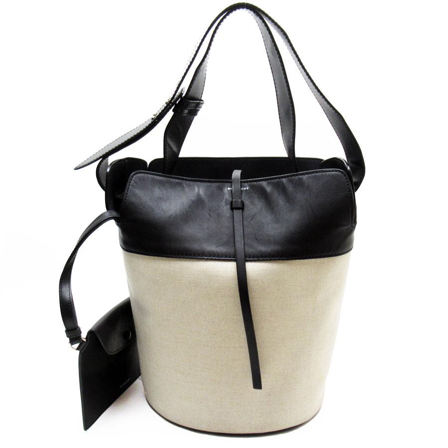 広208 バーバリー ショルダーバッグ キャンバス レザー BURBERRY（バーバリー） ショルダーバッグ キャンバス/レザー ブラック