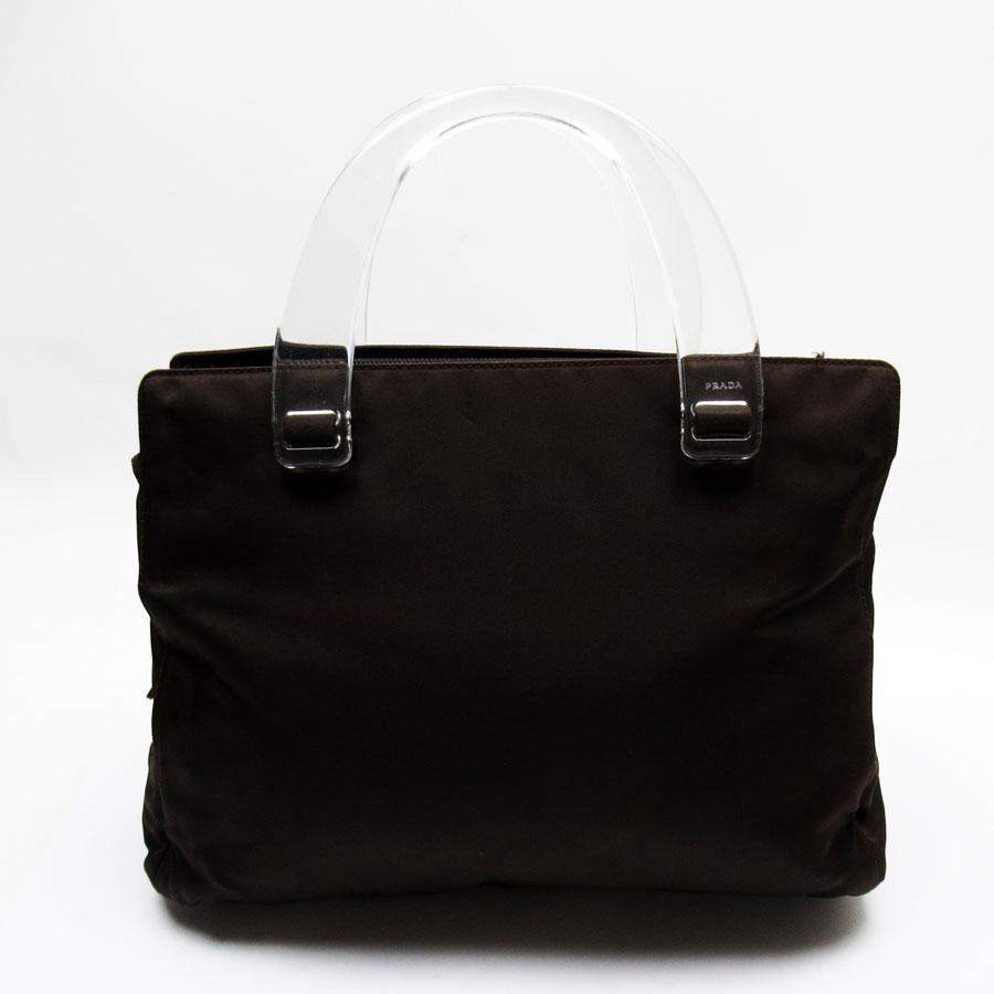 ■ 46510★ PRADA プラダ ハンドバッグ ダークブラウン ナイロン PRADA プラダ ハンドバッグ ナイロン ダークブラウン : ブランド
