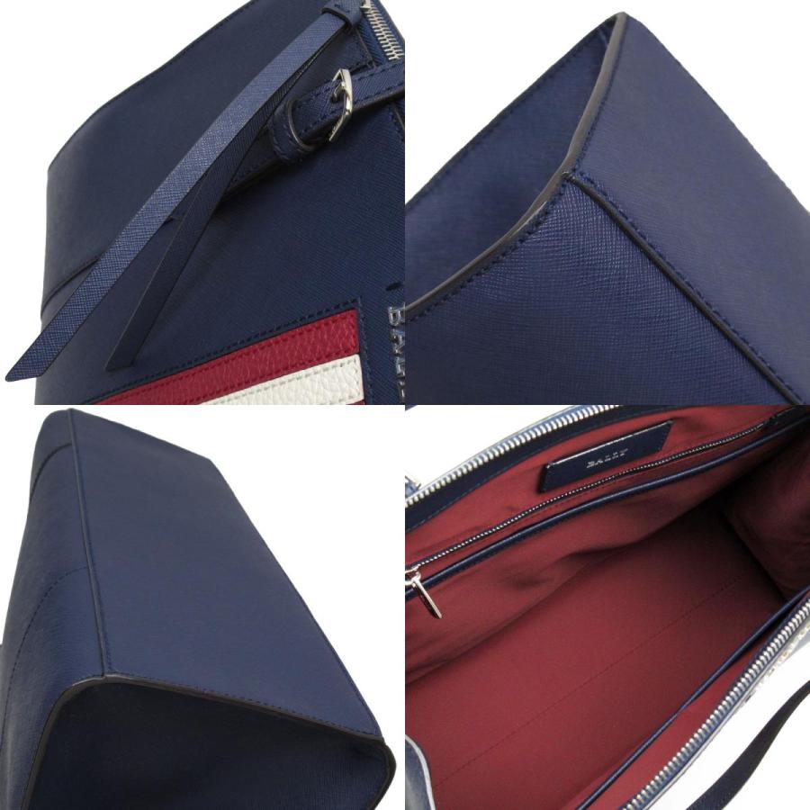 Bally（バリー） ショルダーバッグ レザー ネイビー×レッド×ホワイト