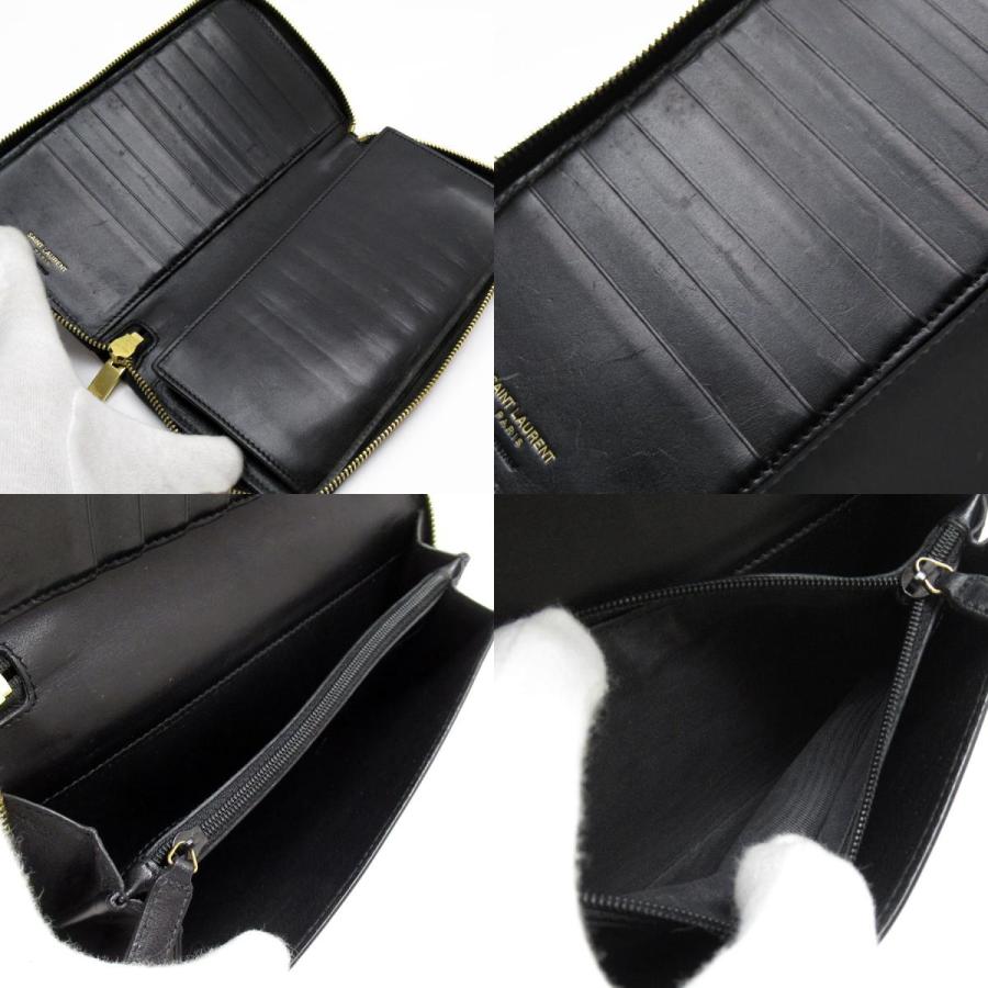 サンローラン SAINT LAURENT ラウンドファスナー長財布 レザー