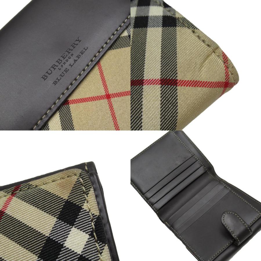 BURBERRY（バーバリー） 二つ折り財布 レザー/ポリエステル ブラウン