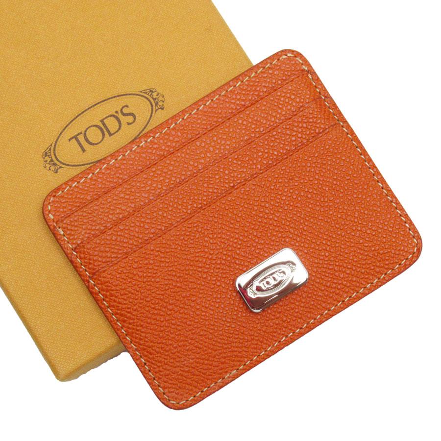 TOD’S ジッパー付カードケース　オレンジ TOD'S - TOD'S ジッパー付カードケース オレンジの通販 by ☆poco☆'s