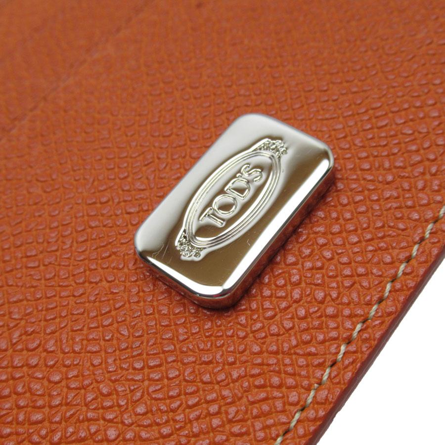 TOD’S ジッパー付カードケース　オレンジ トッズ TOD'S カードケース レザー オレンジ : ブランドバリュー