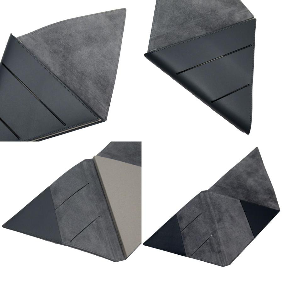 ボッテガヴェネタ BOTTEGAVENETA ノート トライアングル レザー グレー