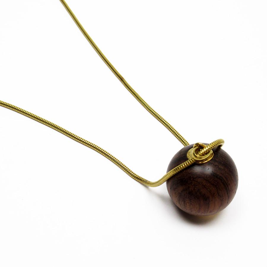 HERMES（エルメス） ネックレス セリエ ウッドx金属素材 ブラウンx