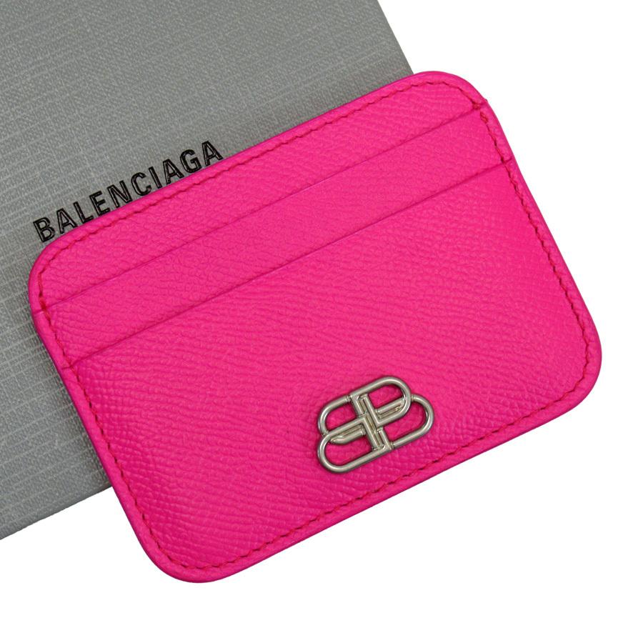 バレンシアガ BALENCIAGA カードケース 定期入れ パスケース レザー ピンク系 美品 :h27014f:ブランドバリュー - 通販
