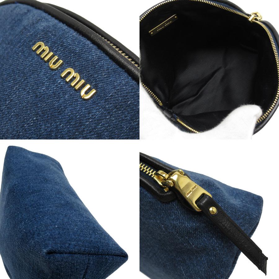 miu ミュウミュウ MIUMIU ポーチ マルチケース デニムキャンバス miu ミュウミュウ MIUMIU ポーチ マルチケース デニムキャンバス
