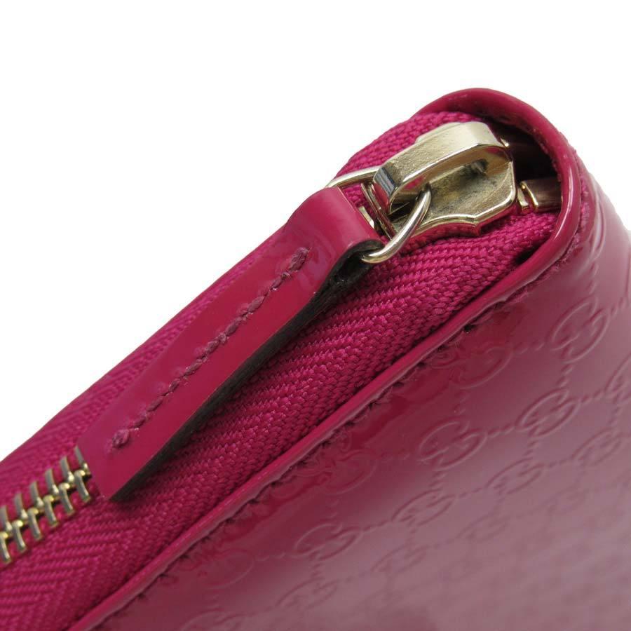 GUCCI（グッチ） ラウンドファスナー長財布 マイクログッチ パテント