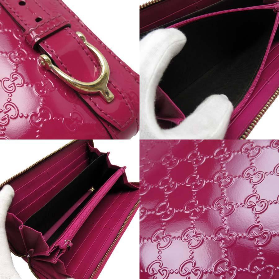 GUCCI（グッチ） ラウンドファスナー長財布 マイクログッチ パテント