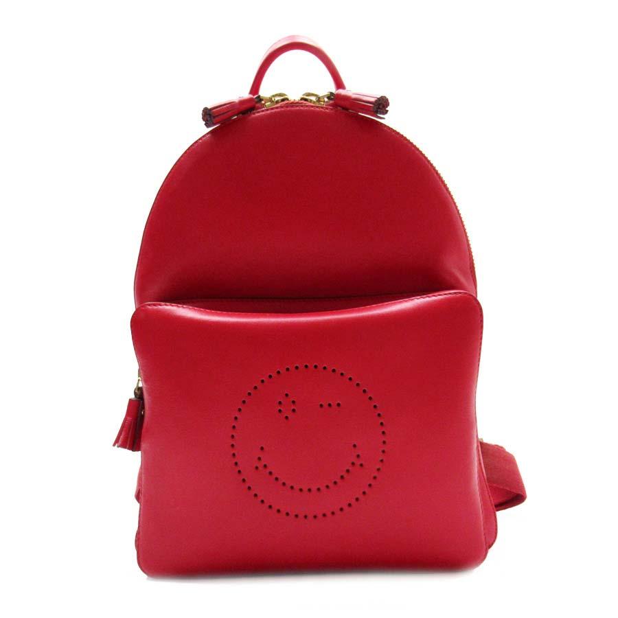 アニヤ ハインドマーチ Anya Hindmarch リュック スマイリー レザー