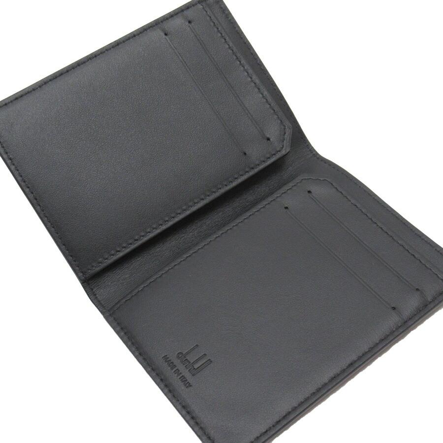 ダンヒル Dunhill カードケース パスケース レザー ブラック 財布