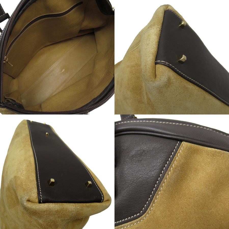 LOEWE ロエベ アナグラム スエード レザー ブラウン ハンドバッグ LOEWE（ロエベ） アナグラム トートバッグ バッグ レザー レディース