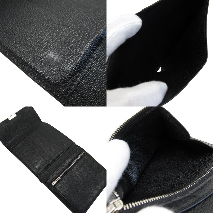 HERMES（エルメス） 三つ折り財布 クリック12 シェブルミゾル ブラック