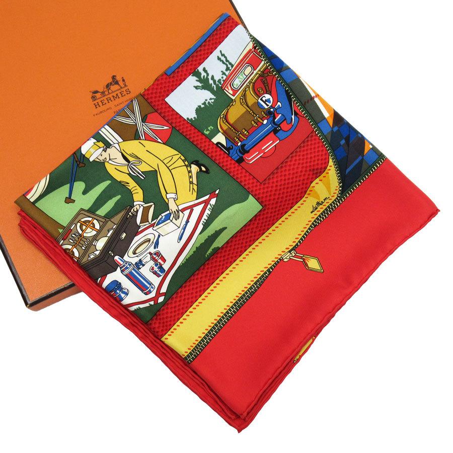 【美品】エルメス カレ90 自動車の快適とエレガンス HERMES エルメス スカーフ カレ90 『L Elegance et le Confort en