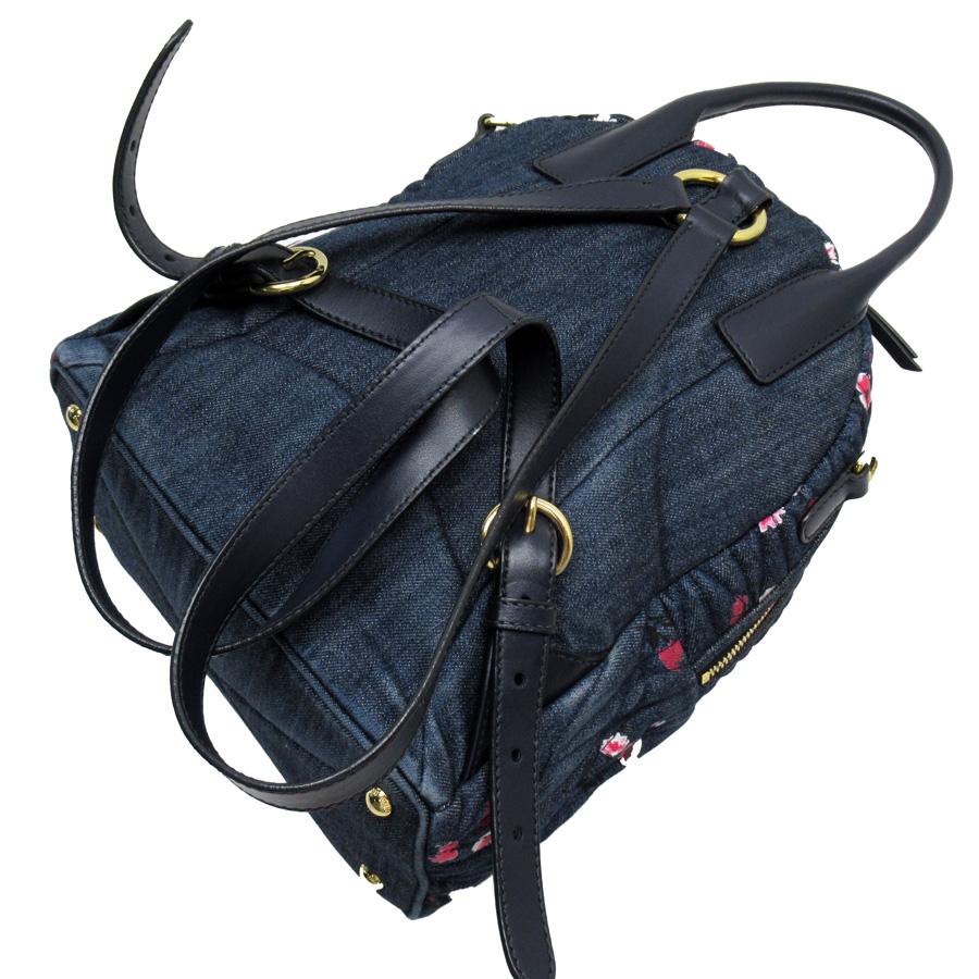 miu ミュウミュウ MIU リュック マテラッセ デニムxレザー