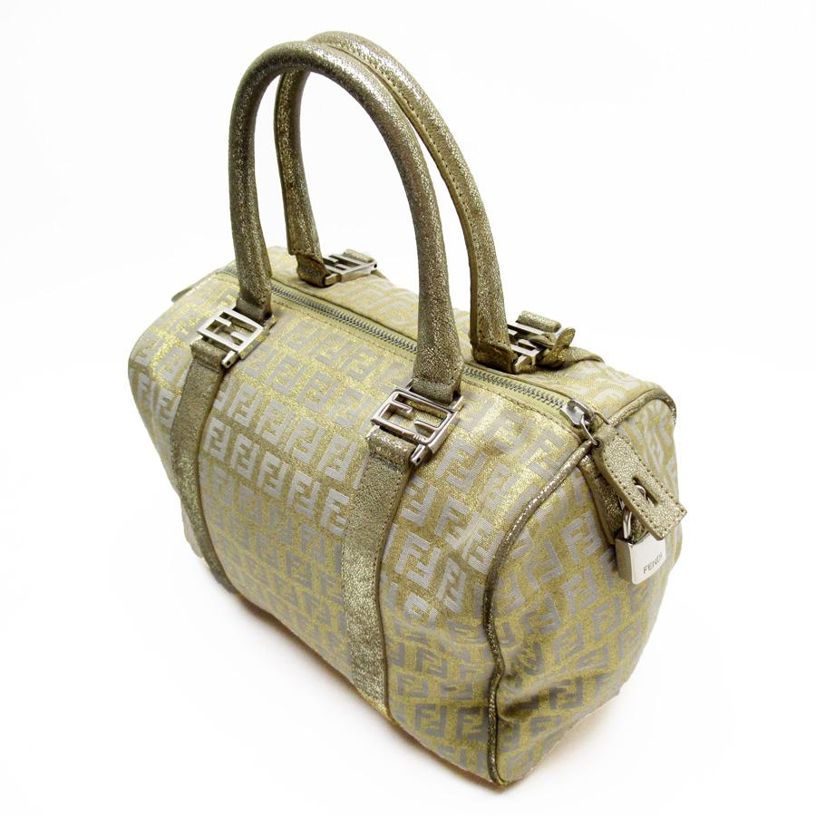 FENDI フェンディ ハンドバッグ ズッカ キャンバスxレザー
