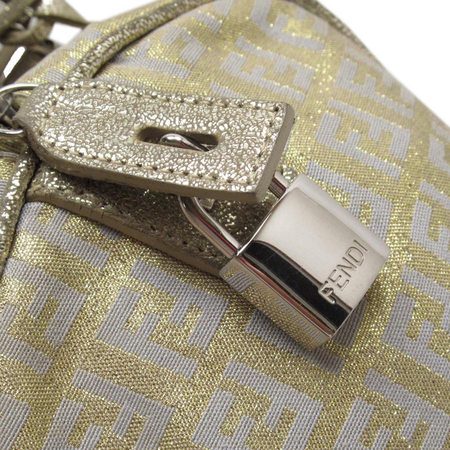 FENDI フェンディ ハンドバッグ ズッカ キャンバスxレザー