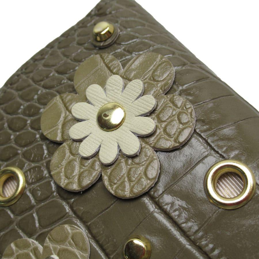 LEATHER JEWELS レザージュエルズ 長財布 ショルダーウォレット 型押し 