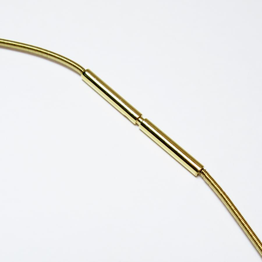 HERMES（エルメス） ネックレス Hキューブ 金属素材 ゴールドxホワイト