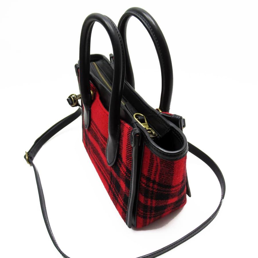 ラルフローレン ポロ チェック ウール ミニ ショルダー バッグ
