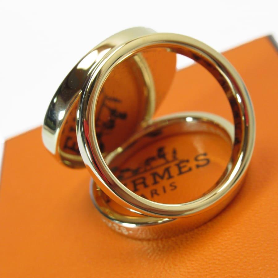 HERMES（エルメス） スカーフリング カマイユ 金属素材 ゴールドx