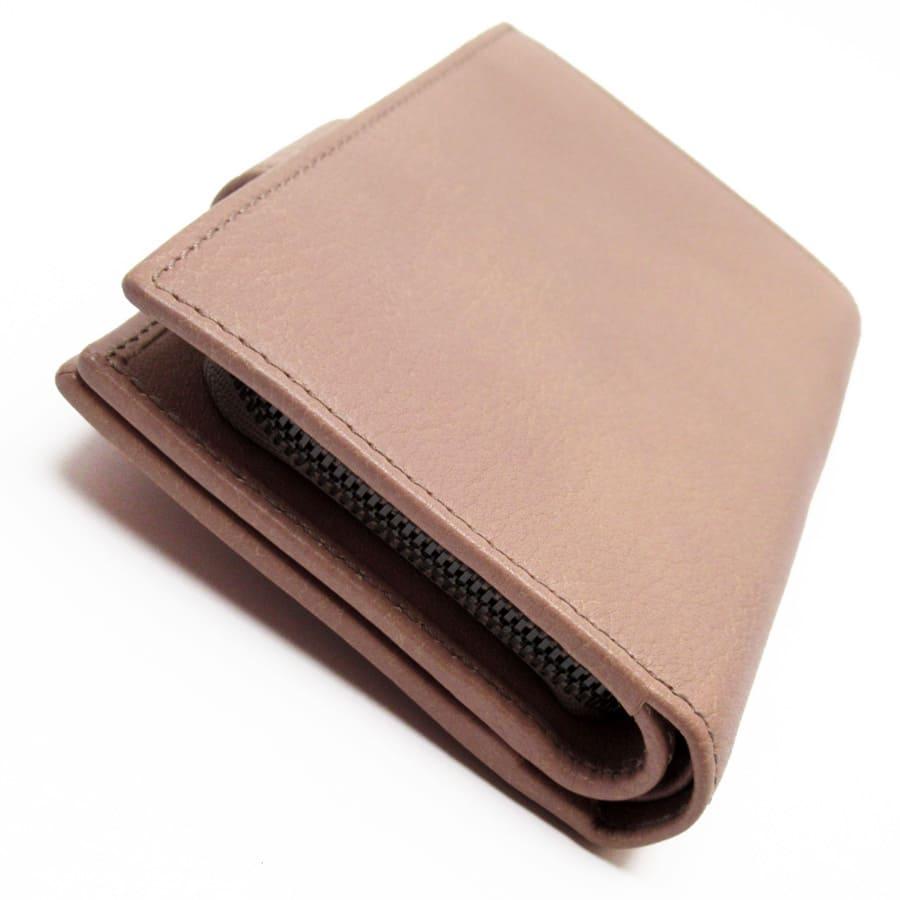 【良品】グッチ 折り財布 レザー インターロッキング GG ピンクベージュ GUCCI（グッチ） 財布 二つ折り レディース アウトレット 折財布