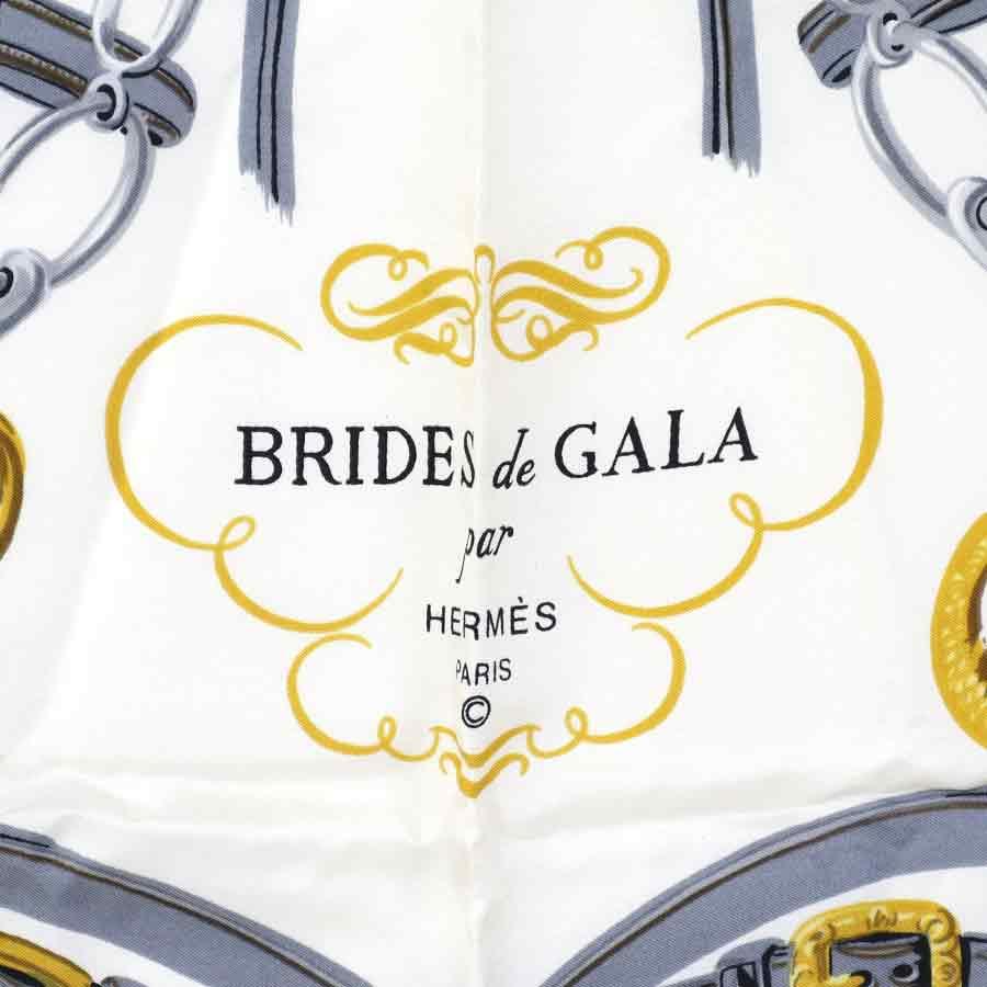 HERMES（エルメス） スカーフ カレ90 BRIDES de GALA シルク ネイビー