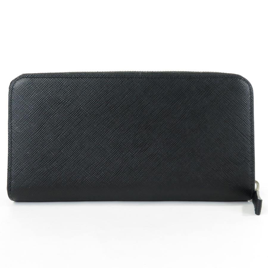 PRADA（プラダ） ラウンドファスナー長財布 レザー ブラック