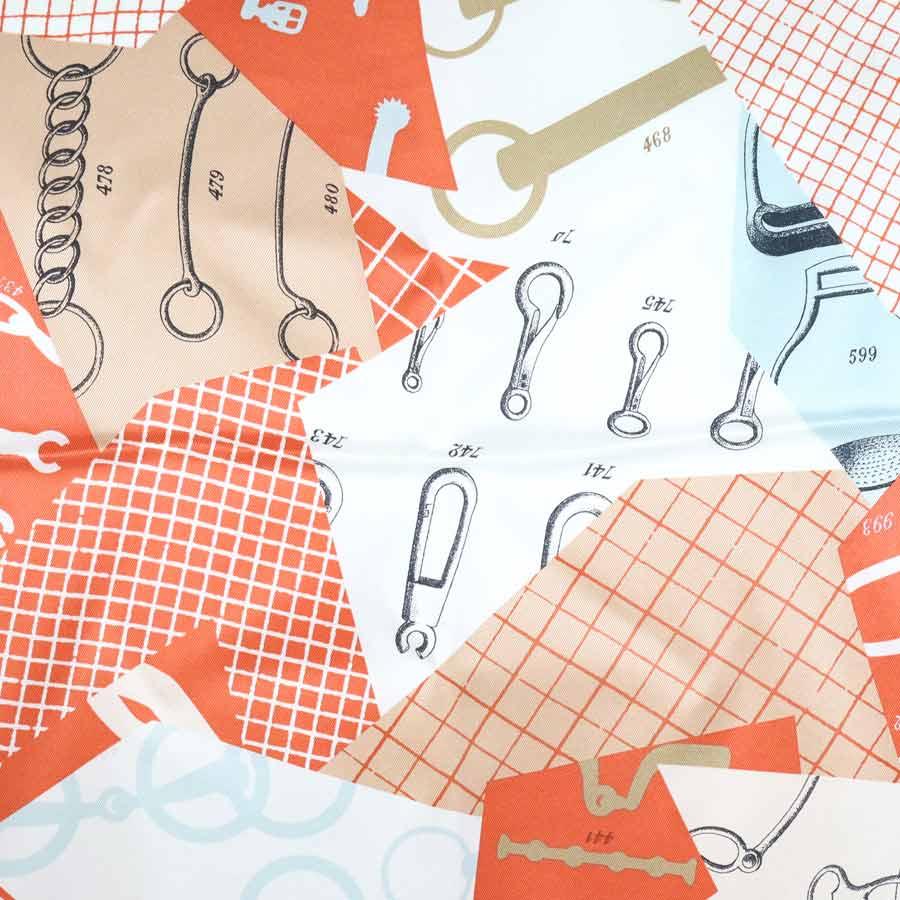 HERMES（エルメス） スカーフ カレ70 LES PETITS PAPIERS シルク