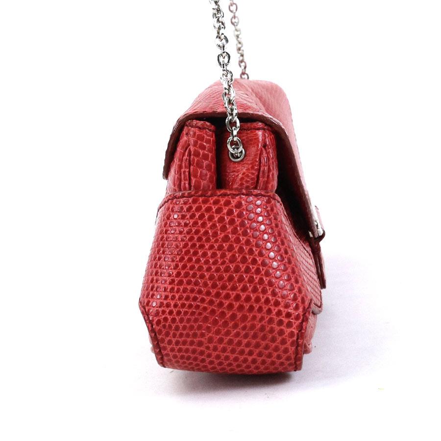 トッズ TOD'S ショルダーバッグ リザード レッド : ブランド