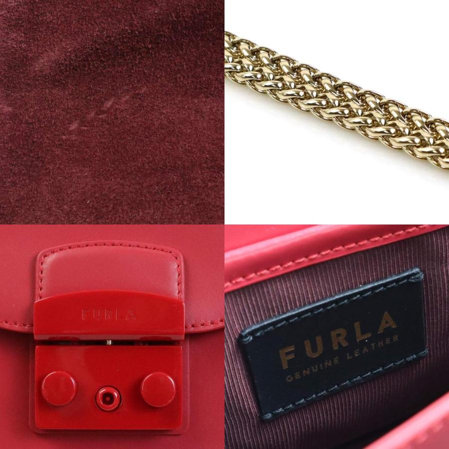 FURLA（フルラ） 斜め掛けショルダーバッグ レザー レッド : ブランド