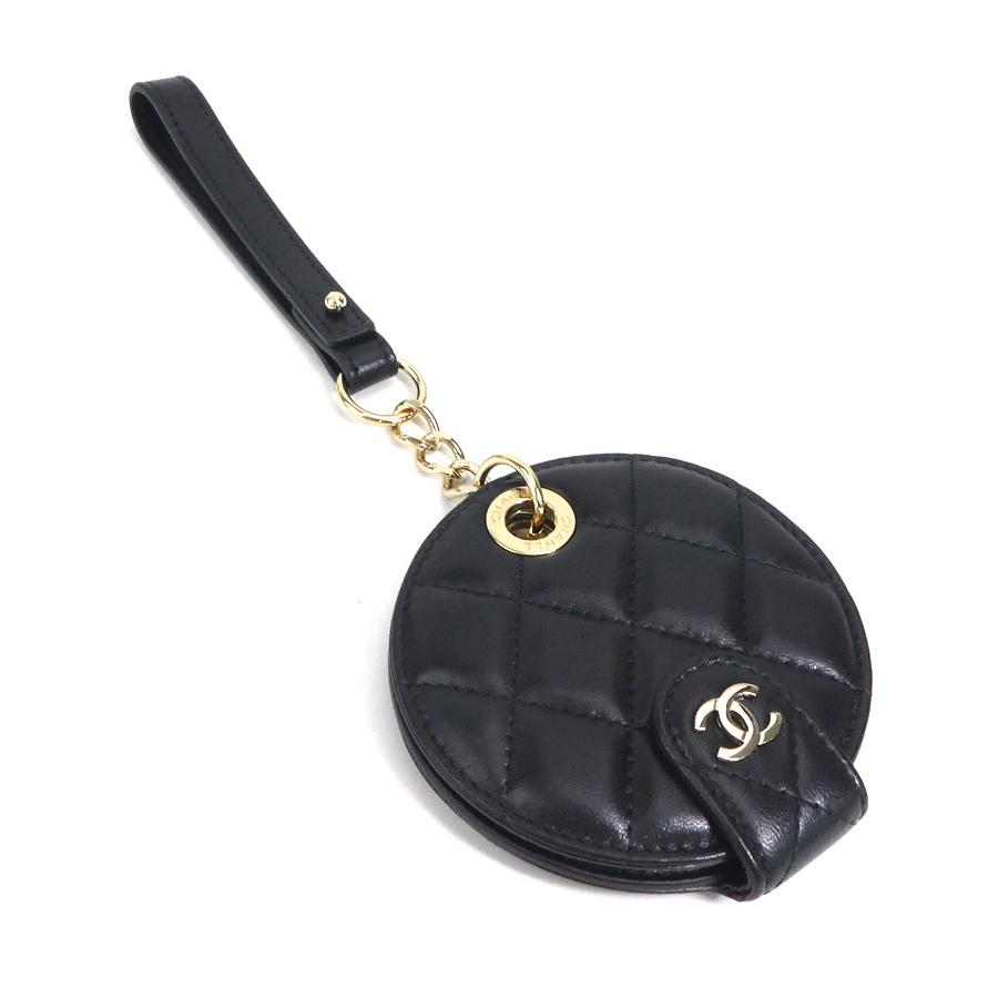 CHANEL（シャネル） ネームタグ ココマーク ラムスキン ブラック