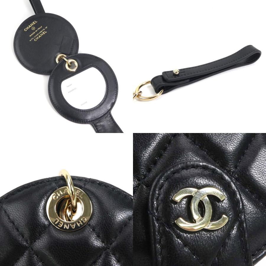 CHANEL（シャネル） ネームタグ ココマーク ラムスキン ブラック