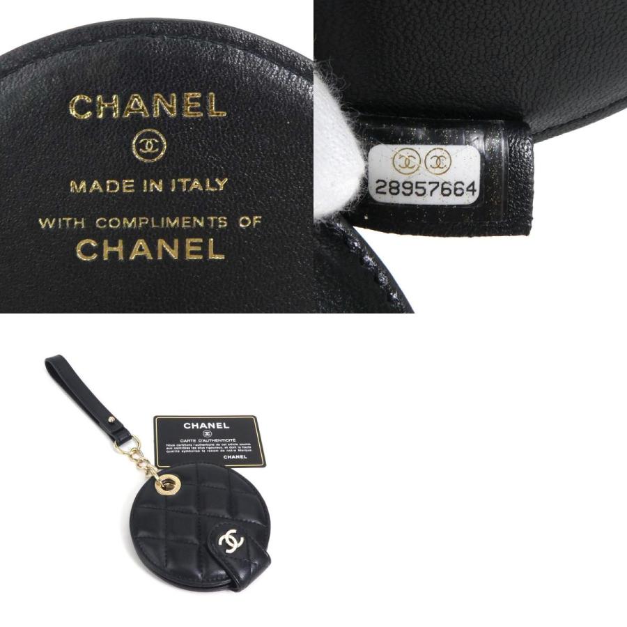 CHANEL（シャネル） ネームタグ ココマーク ラムスキン ブラック