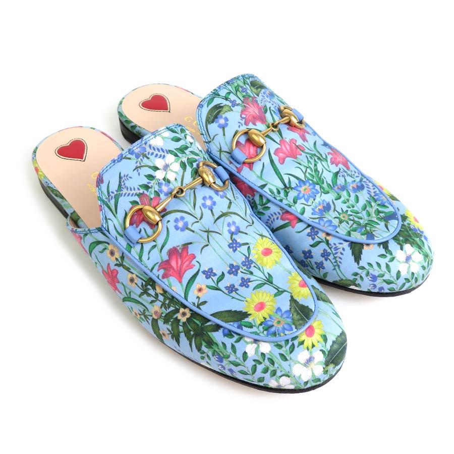 GUCCI（グッチ） スリッポン ホースビッツ フローラ キャンバス マルチ