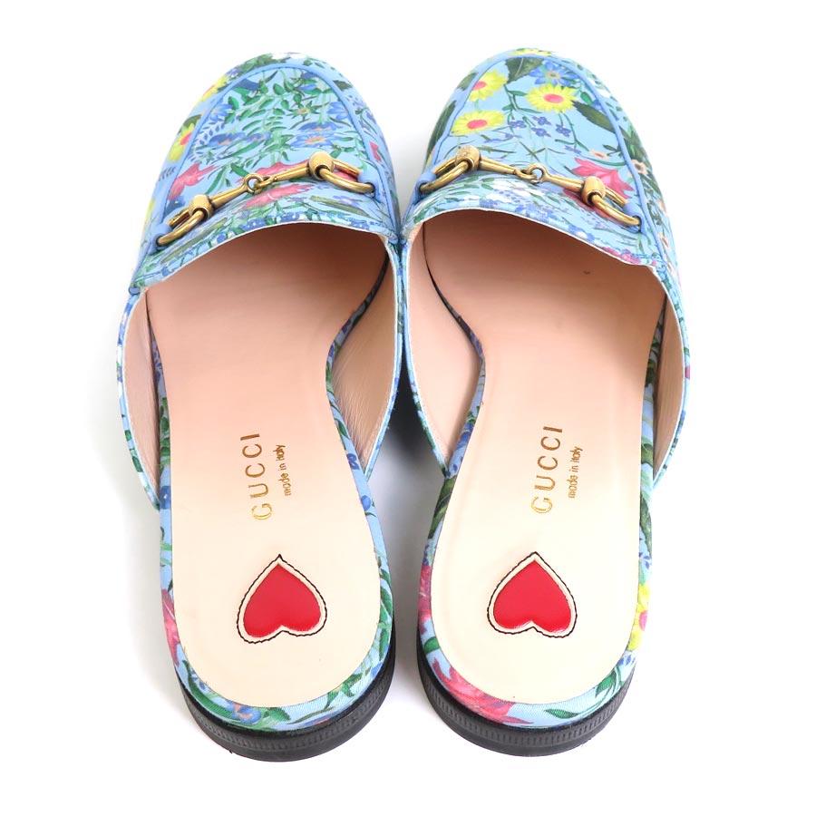 【GUCCI】スリッポン GUCCI グッチ スリッポン ホースビッツ フローラ キャンバス
