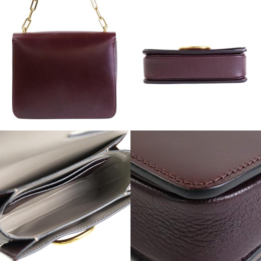 BURBERRY（バーバリー） ショルダーバッグ レザー ボルドー : ブランド