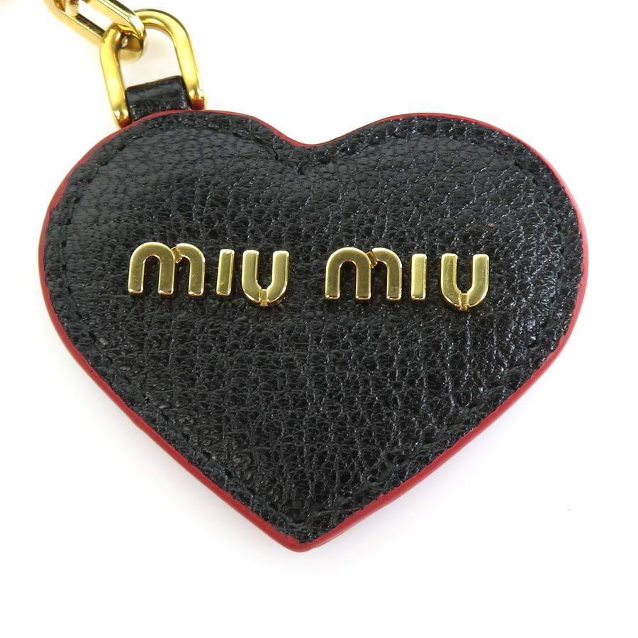 miu ミュウミュウ MIUMIU チャーム リップケース ミラー レザー miu ミュウミュウ MIUMIU チャーム リップケース ミラー レザー