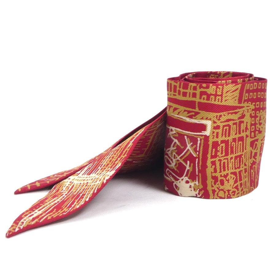 HERMES（エルメス） スカーフ ツイリー シルク レッド系 : ブランド