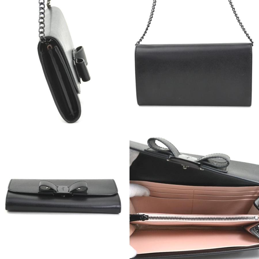 チェーンウォレット Salvatore Ferragam ヴァラ・リボンモチーフ 中古・古着通販】Salvatore Ferragamo (サルヴァトーレ フェラガモ