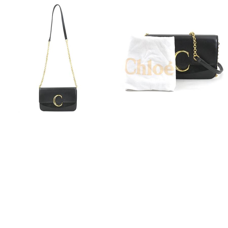 Chloe（クロエ） 斜め掛けショルダーバッグ レザー ブラック