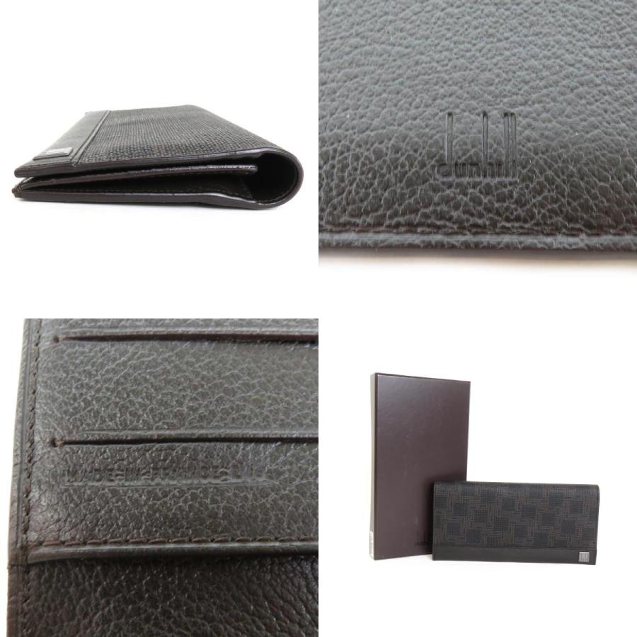 dunhill（ダンヒル） 二つ折り長財布 レザー ダークブラウン