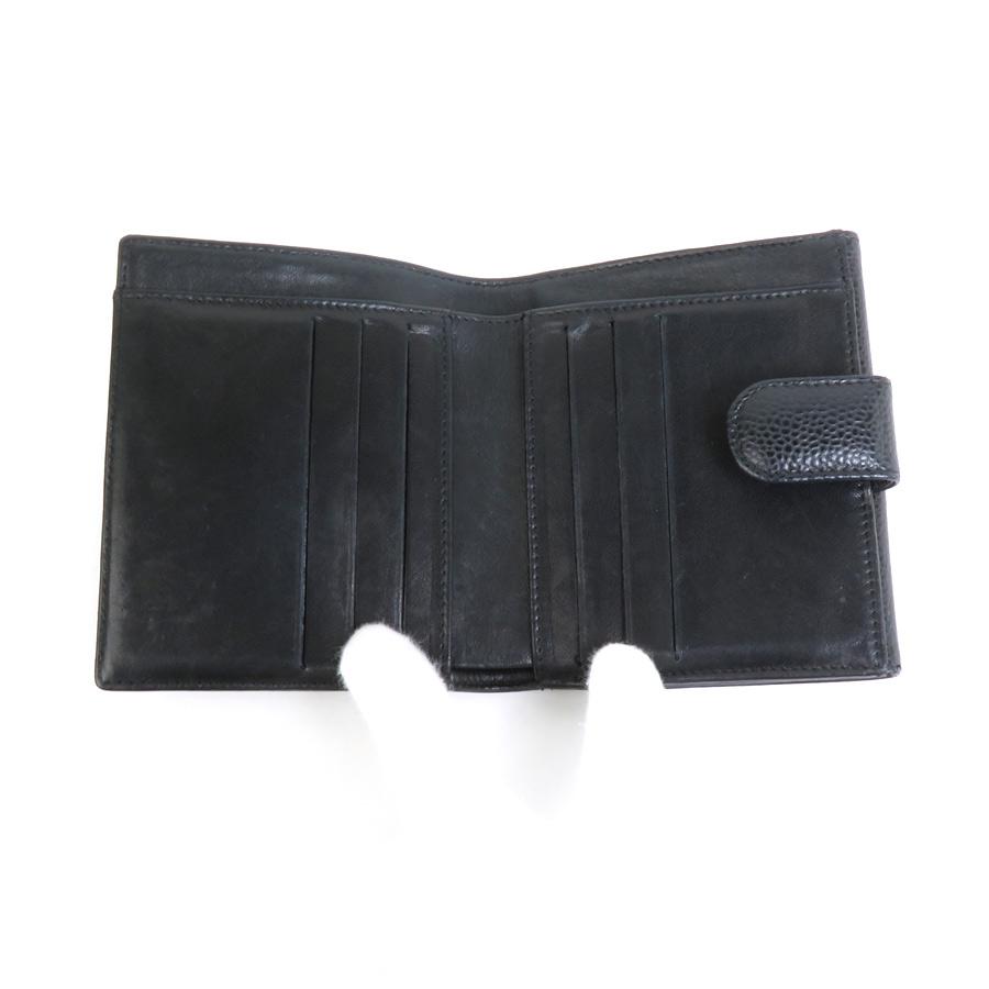 CHANEL（シャネル） 二つ折り財布 ココマーク レザー ブラック