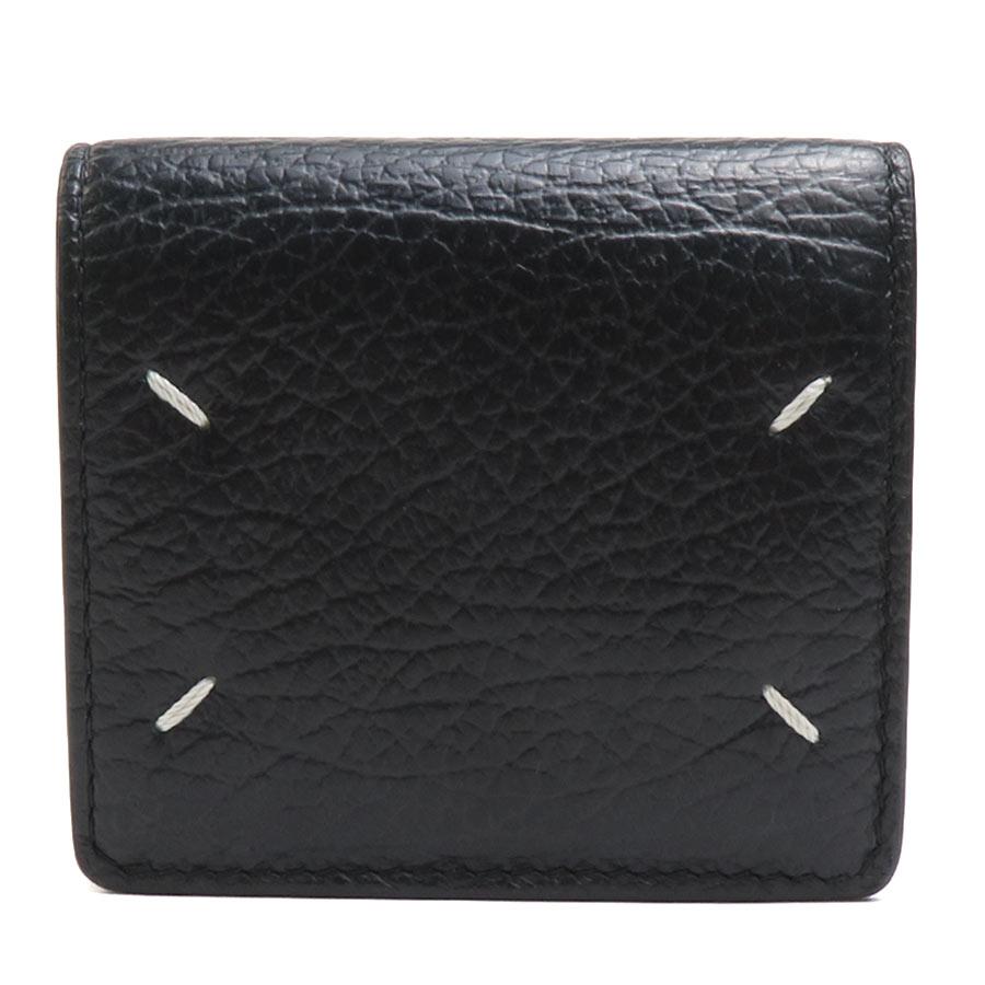 メゾンマルジェラ Maison Margiela 三つ折り財布 レザー ブラック  