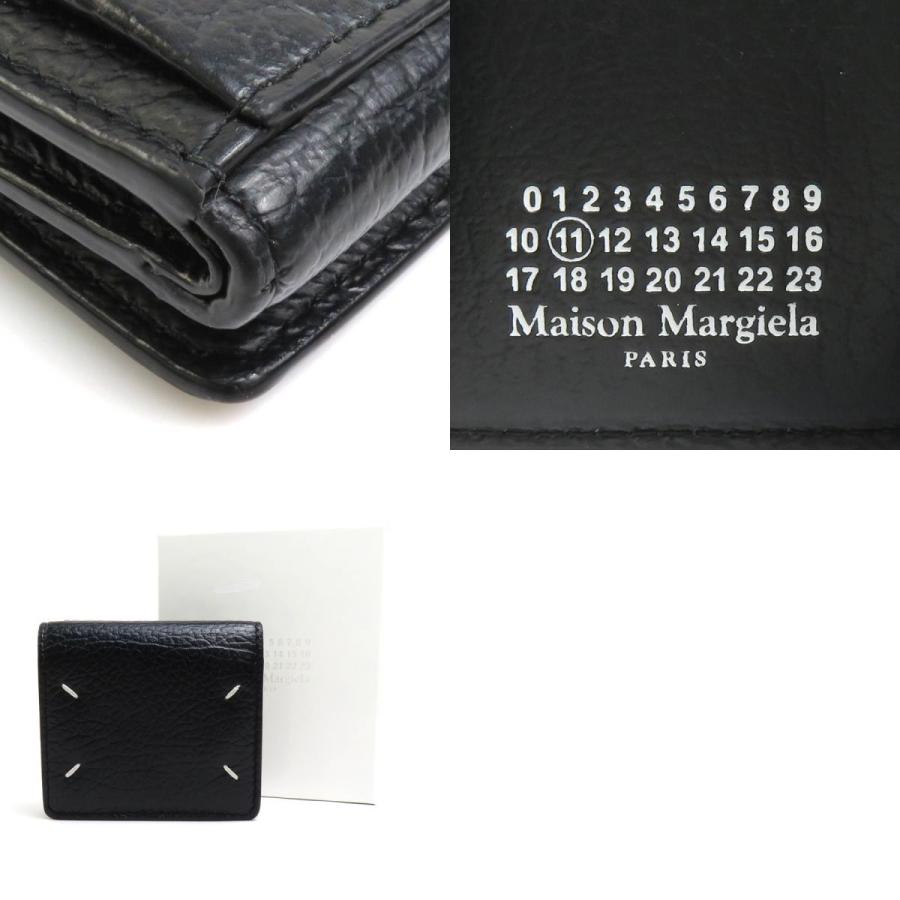メゾンマルジェラ Maison Margiela 三つ折り財布 レザー ブラック