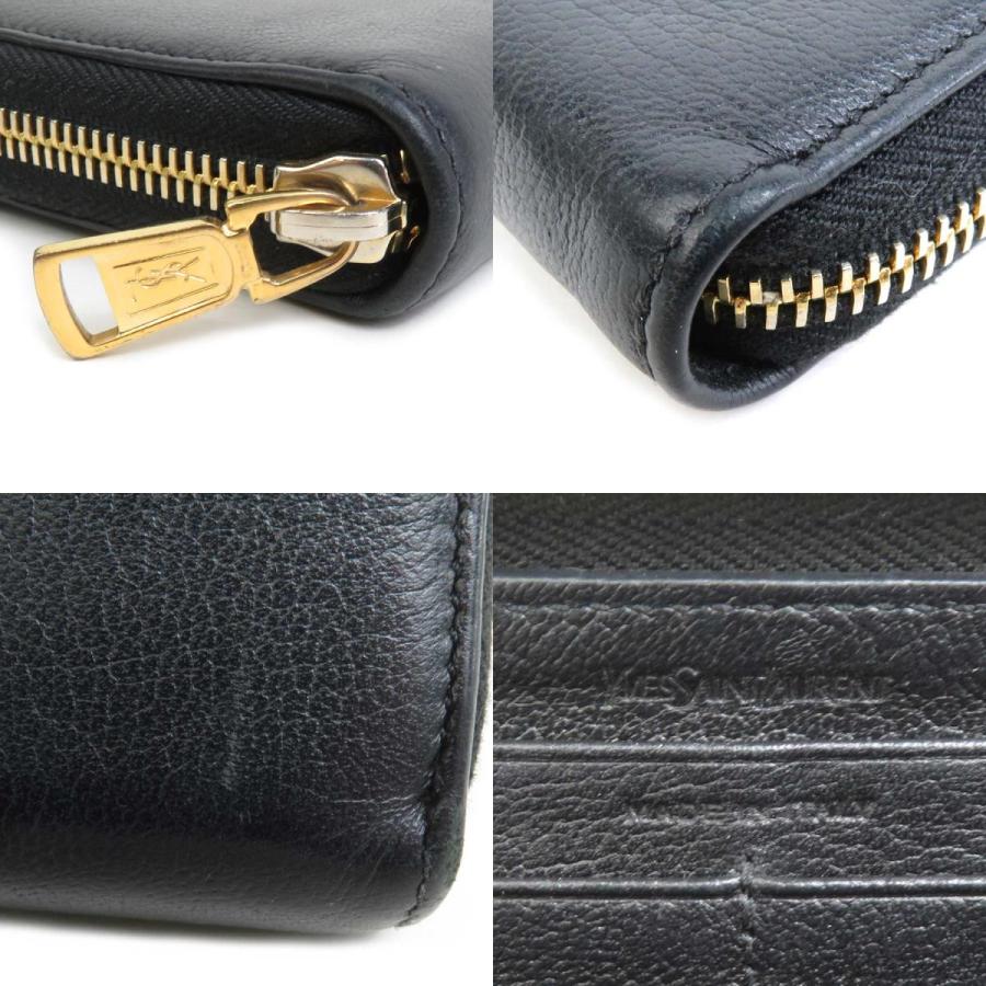 サンローラン SAINT LAURENT ラウンドファスナー長財布 レザー